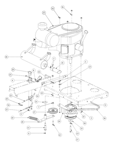 Engine Assembly Kawasaki Diagram and Parts List for M48-KW 53CB5DAV750-19-HP-OHV Cub Cadet Lawn Tractor
